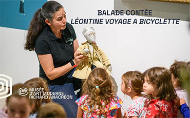 Balade contée Léontine voyage à bicyclette