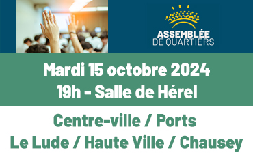 Assemblée de quartiers à Granville : Centre, Les Ports, Le Lude, Haute Ville, Chausey