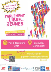 Affiche Parlement Libre des Jeunes décembre 2024 Granville