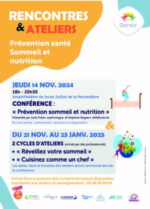 Affiche conférence prévention sommeil et nutrition 14 novembre 2024 Granville