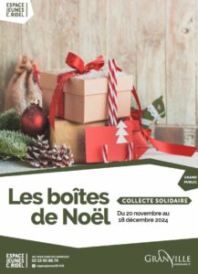 Affiche Boîtes de Noël 2024 Collecte solidaire Granville