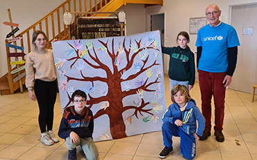 Fresque atelier droits des enfants UNICEF Château Bonheur Granville novembre 2024