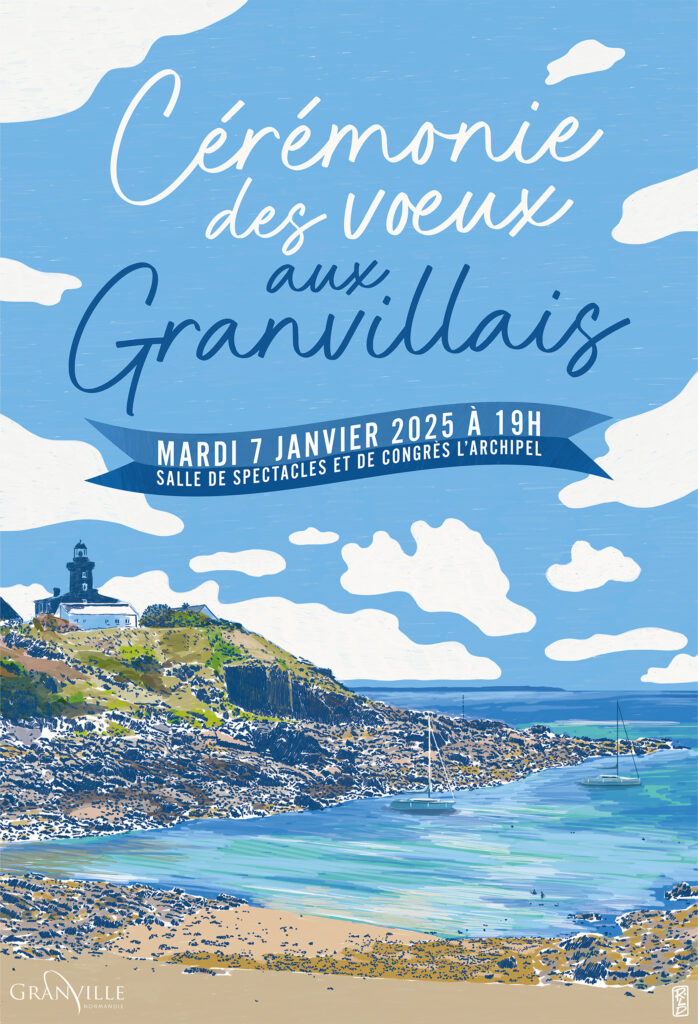 Affiche cérémonie des vœux aux granvillais2025