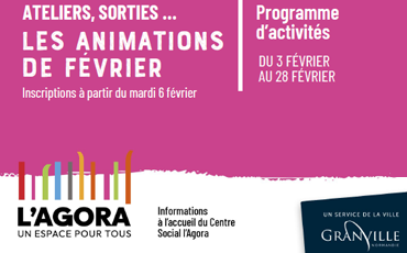 Le programme des activités de février à l'Agora