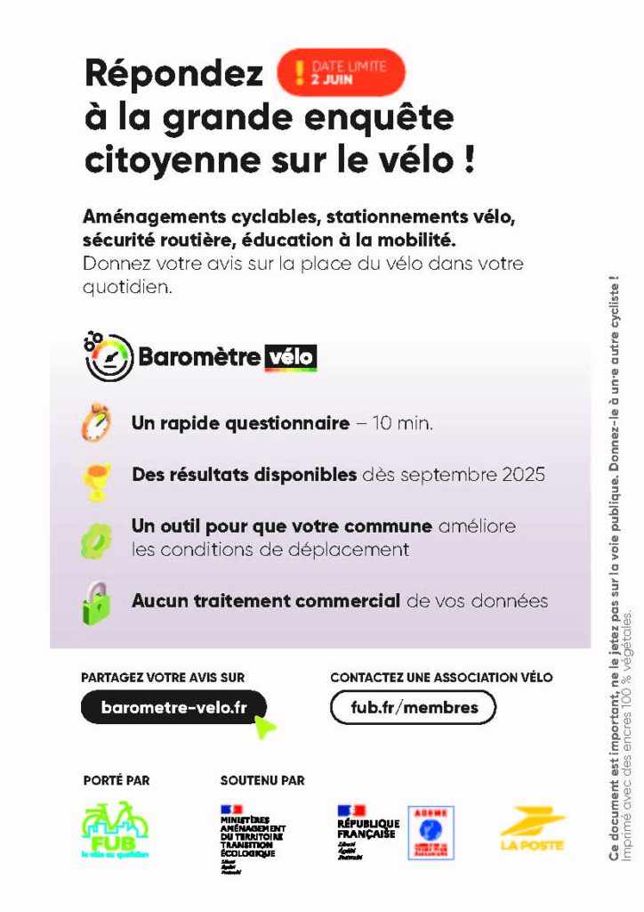 Baromètre vélo Ville Granville 2025